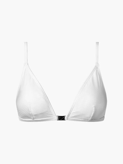 Calvin Klein Fürdőruha HU311863 | Calvin Klein Core Textured Triangle Női Bikini Felső Fehér